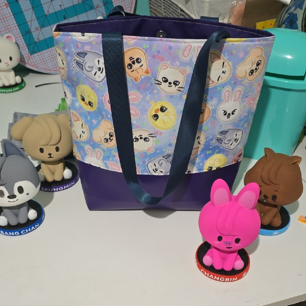 Skzoo / Stray Kids Print INTERIOR WATERPROOF CANVAS Tote Bag
